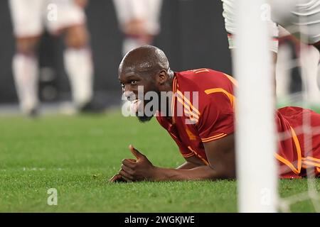 Rome, Italy. 05th Feb, 2024. Romelu Lukaku of AS Roma during the Serie A football match between AS Roma and Cagliari Calcio at Olimpico stadium in Rome (Italy), February 5th, 2024. Credit: Insidefoto di andrea staccioli/Alamy Live News Stock Photo