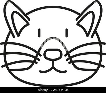 Care cat veterinary icon outline vector. Health care. Help owner service Stock Vector