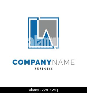 Initial Letter LA Icon Logo Design Template Stock Vector