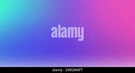 Grainy gradient simple color grain texture noise. Blue purple and pink colors. Poster design brochure background wallpaper for social networks. Vector illustration. Stock Vector