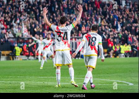 Madrid, Madrid, Spain. 5th Feb, 2024. Sergio Camello of Rayo Vallecano seen during the La Liga EA Sports 2023/24 football match between Rayo Vallecano vs Sevilla at Estadio Vallecas in Madrid, Spain. (Credit Image: © Alberto Gardin/ZUMA Press Wire) EDITORIAL USAGE ONLY! Not for Commercial USAGE! Stock Photo