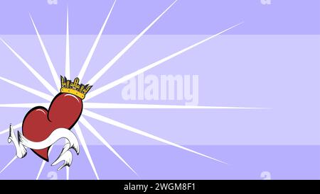 winged red heart tattoo sticker, background card illustration in vector format Stock Vector