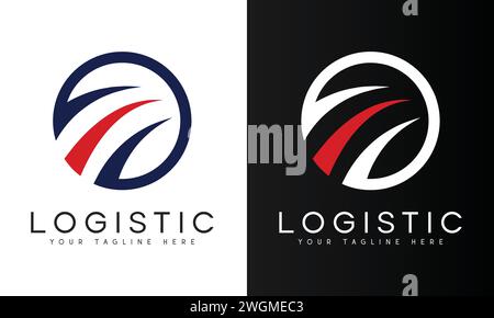 Modern Logistic Logo Design Stock Vector