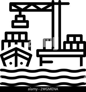 Icon for ports,seaport Stock Vector