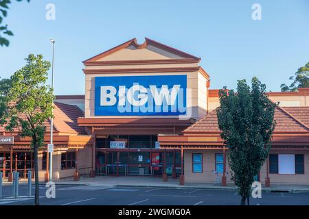 Big W, australian national retail chain of discounted department stores, pictured Big W store in Mudgee,NSW,Australia Stock Photo