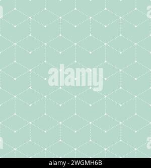 The geometric pattern with rhombuses and points. Seamless vector background. Blue and white texture. Stock Vector