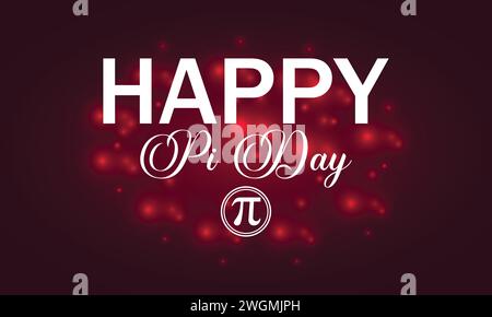 Happy Pi Day beautiful text illustration design Stock Vector