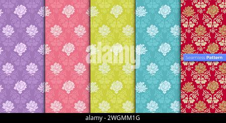 Abstract asian floral pattern. leaf, Oriental, Scandinavian, Chinese, Japanese, Morocco, Meadow, Wildflower. For wallpaper, wrapper, textiles, fabric, Stock Vector