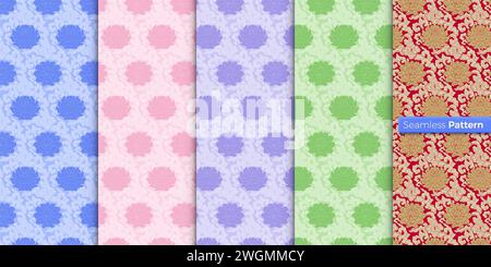 Abstract asian floral pattern. leaf, Oriental, Scandinavian, Chinese, Japanese, Morocco, Meadow, Wildflower. For wallpaper, wrapper, textiles, fabric, Stock Vector