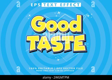 Vector text style effect with good taste Stock Vector