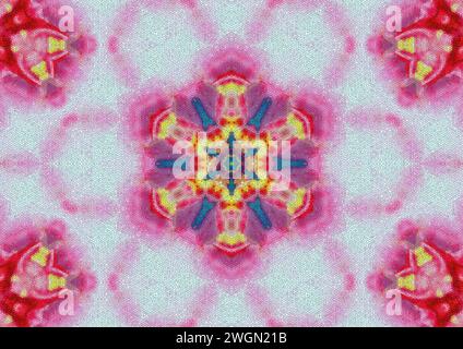 Created with GIMP Abstraction. A vibrant painting created by combining several photographs depicting blurred acrylic paints in liquid, followed by pro Stock Photo