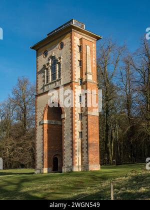 Bellmount Tower near Belton House, Grantham, Lincolnshire, England, UK Stock Photo