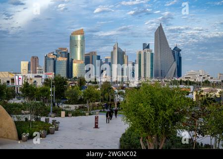 Doha, Qatar - January 29, 2024: The international horticultural expo 2023 held in Doha Qatar, Saudi Arabia Pavilion Doha Expo Bidda Park Stock Photo