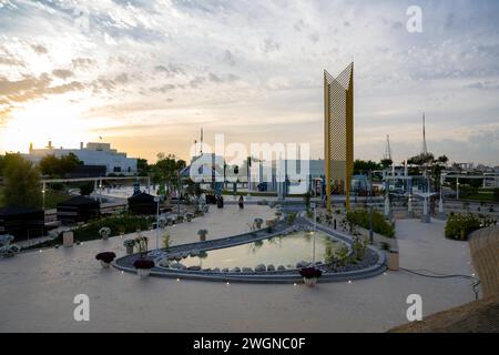 Doha, Qatar - January 29, 2024: The international horticultural expo 2023 held in Doha Qatar, Saudi Arabia Pavilion Doha Expo Bidda Park Stock Photo