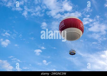 Doha, Qatar - February 01, 2024: Hot Air Balloon The international horticultural expo 2023 Visit Qatar Doha Stock Photo