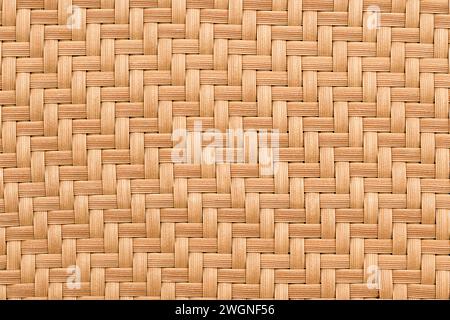 Man-made material. Brown woven pattern backdrop for outdoor furniture product manufacturing and interior design decoration Stock Photo