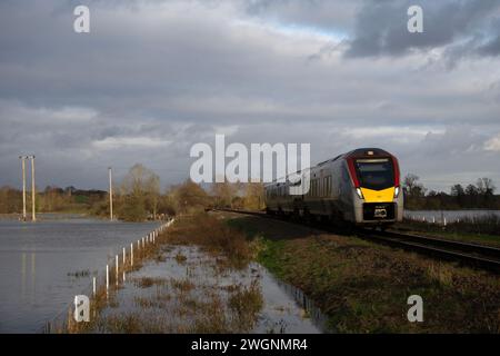 Greater Anglia service from Ipswich to Lowestoft Ufford Suffolk UK Stock Photo