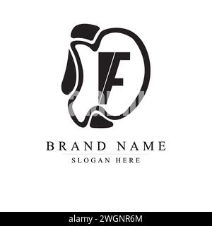 DF logo letter design on luxury background, F logo design vector illustration, Elegant and Professional letter DF icon design on white background Stock Vector