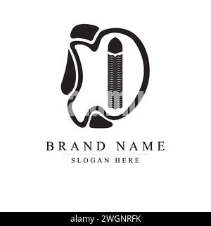 initials letter DI logo design vector illustration template, Initial letter I logo, Modern and unique letter DI Stock Vector