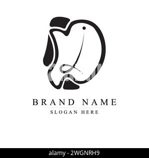 Letter J handwritten logo vector design template, DJ logo design Stock Vector