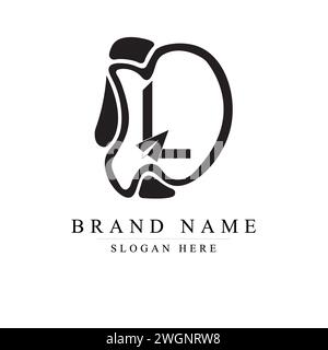 Initial letter L gaming esports style logo template, DL logo design vector illustration Stock Vector