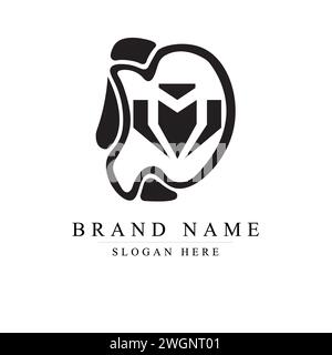 initials letter DM logo design vector illustration template, Initial letter DM logo, M logo design vector illustration Stock Vector