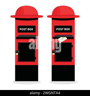Post Box Set Vector Illustration Stock Vector