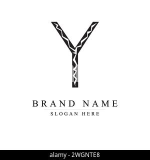 Y logo energy vector for identity company. initial letter Y volt template vector illustration for your brand Stock Vector