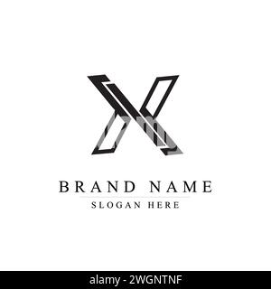 X logo letter design on luxury background, X logo monogram initials letter concept, Letter X logo design Stock Vector