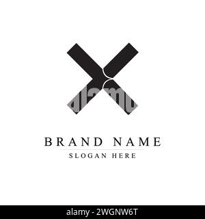 X logo letter design on luxury background, X logo monogram initials letter concept, Letter X logo design Stock Vector
