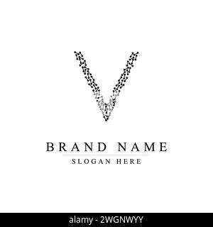 initials letter V logo design vector illustration template, Initial letter V logo Stock Vector