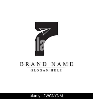P letter with arrow for design vector editable, P logo design vector illustration Stock Vector