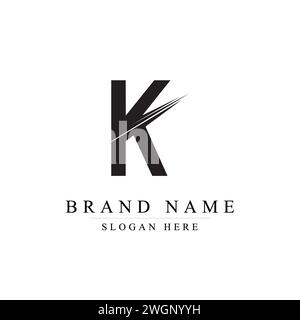 initials letter k logo design vector illustration template, Initial letter K logo Stock Vector