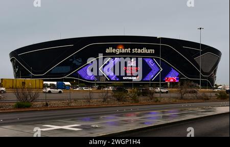 Las Vegas, Nevada, USA, February 5, 2024 - NFL Super Bowl LVIII opening night at Allegiant Stadium in Las Vegas, Nevada, USA. Credit: Ken Howard/Alamy Live News Stock Photo