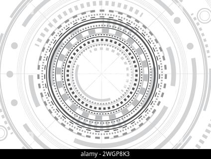 Technical drawing.Fantastic circle .Drawing details . Technical drawing. Stock Vector
