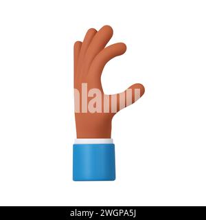 3d cartoon character hand. Stock Vector