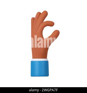 3d cartoon character hand. Stock Vector