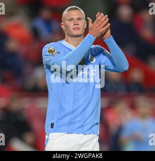 05 Feb 2024 - Brentford v Manchester City - Premier League - Gtech Community Stadium. Manchester City's Erling Haaland in action.  Picture : Mark Pain / Alamy Live News Stock Photo