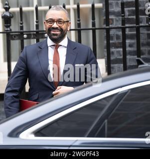 London, UK. 06th Feb, 2024. James Cleverly, Home Secretary, at a cabinet meeting at 10 Downing Street London. Credit: Ian Davidson/Alamy Live News Stock Photo