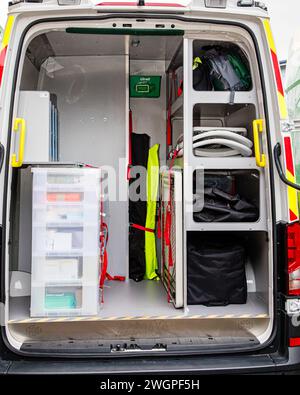 Interior of St John Community Support Unit ambulance Stock Photo - Alamy