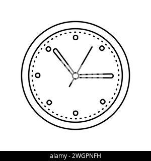 Wall times flat element. Interior decor. Vector isolated sign. Digital illustration for web page, mobile app, promo. Stock Vector
