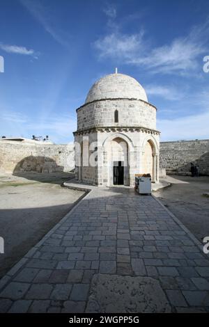 Chapel of the Ascension of Jesus Christ on the Mount of Olives (12th century), Jerusalem, Israel Stock Photo