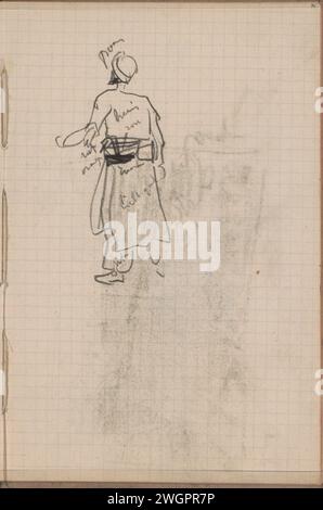 Sketchbook Page Man with Beard in Profile. Recto: Sketch of head of man ...