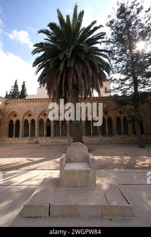The Pater Noster Church is a Roman Catholic church that stands on the Mount of Olives in Jerusalem, Israel Stock Photo