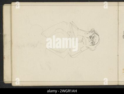 Study, possibly from a monkey, c. 1923 - c. 1934  Leaf 10 Verso from sketchbook LVIII with 14 sheets. The Hague paper. pencil Stock Photo