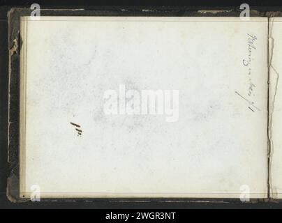 Note, c. 1879  Leaf 12 Verso from a sketchbook with 27 magazines.  paper. pencil Stock Photo