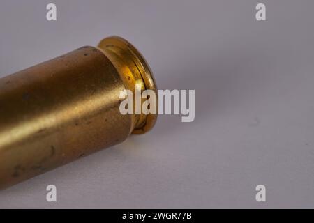 The American .45 semi-auto pistol cartridge. Developed in 1904 by John Moses Browning and used in the 1911 semi-auto pistol!! Stock Photo