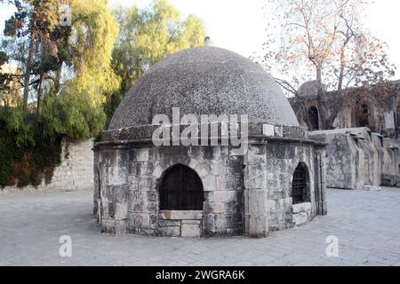 Dome in Ethiopian monastery, church of the holy sepulchre in Jerusalem, Israel Stock Photo