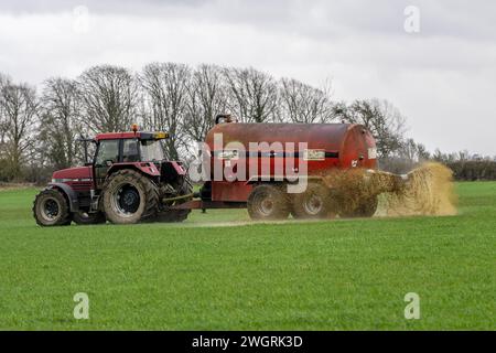 Muck Spreading Stock Photo