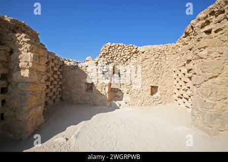 Herodes Fortress of Masada, symbol for the freedom of Israel, Dead Sea, Israel Stock Photo